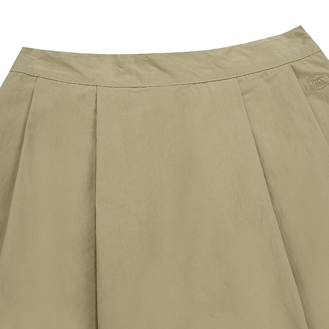 Kappy Womens Flare Banding Skirt Beige - pam pam 