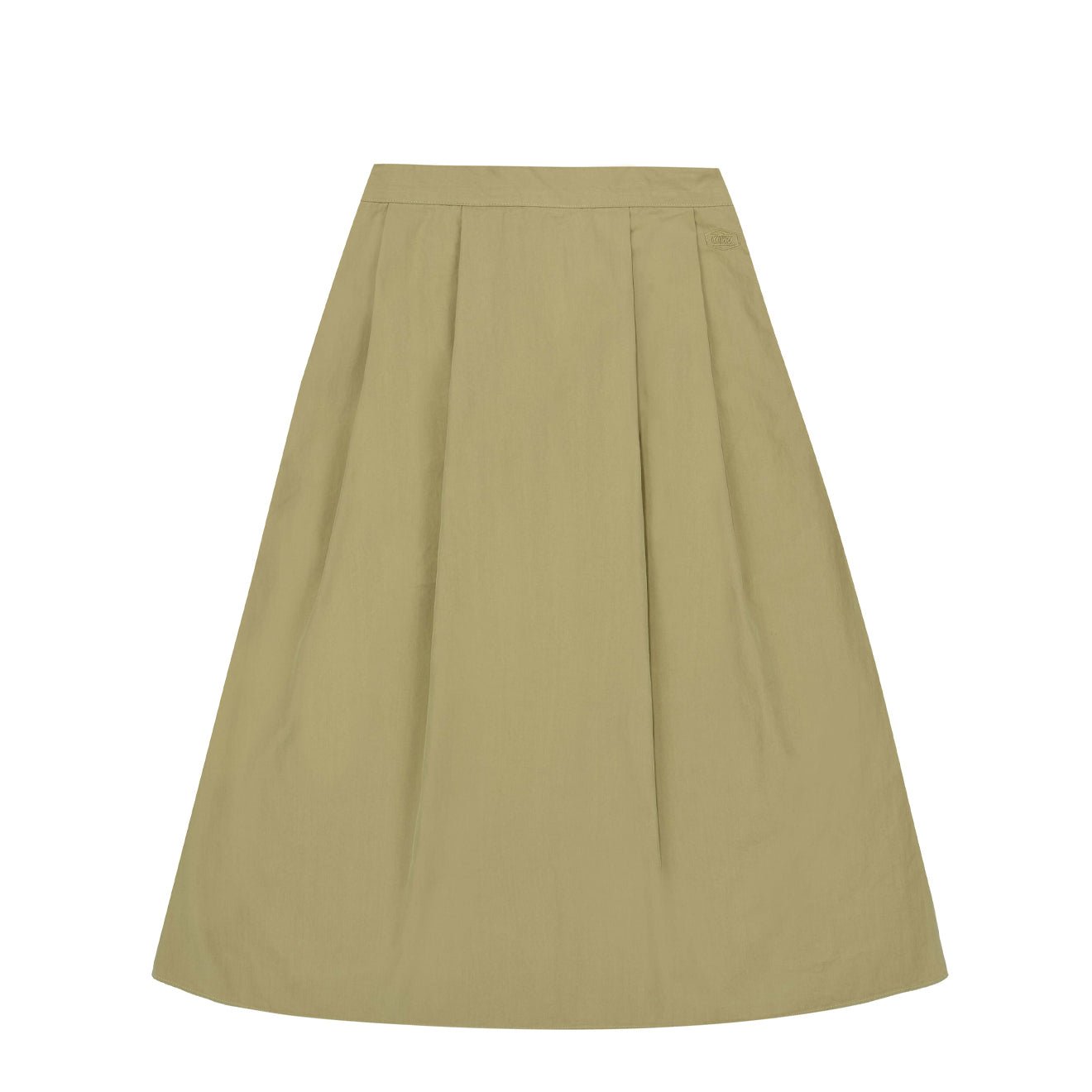 Kappy Womens Flare Banding Skirt Beige - pam pam 