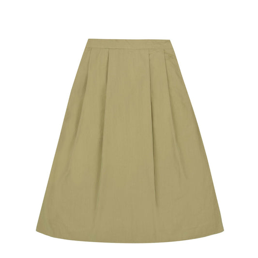 Kappy Womens Flare Banding Skirt Beige - pam pam