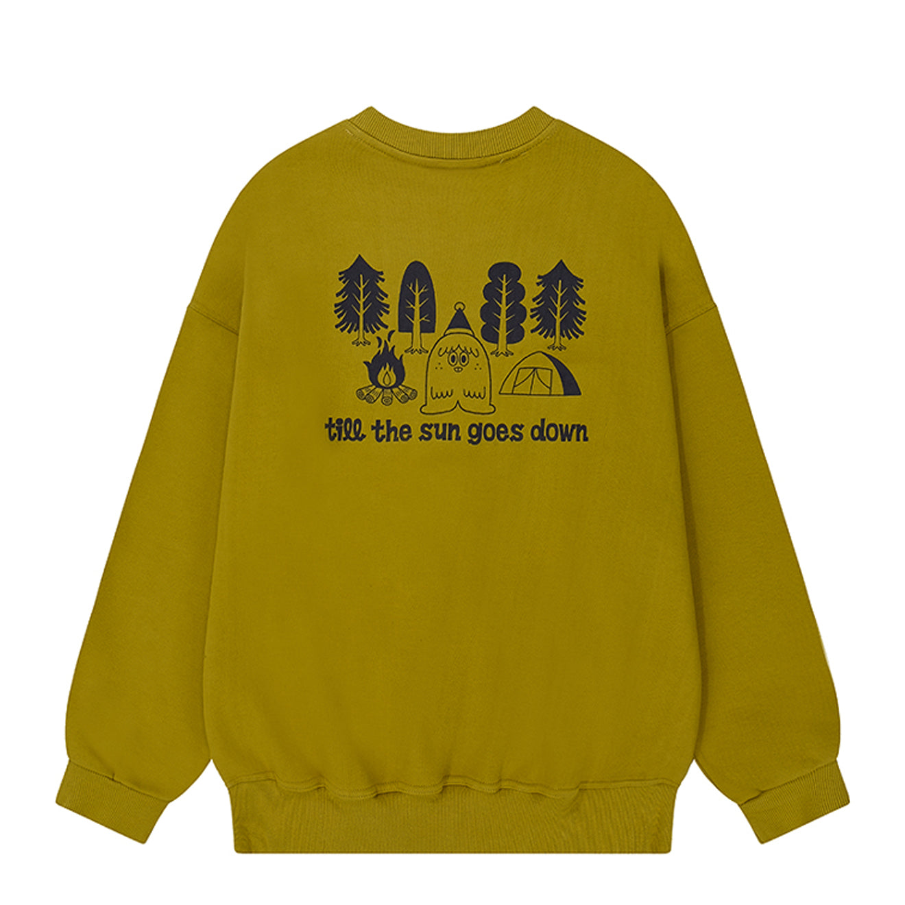 Kappy Yeti Fluff Sweat Shirt Mustard - pam pam 