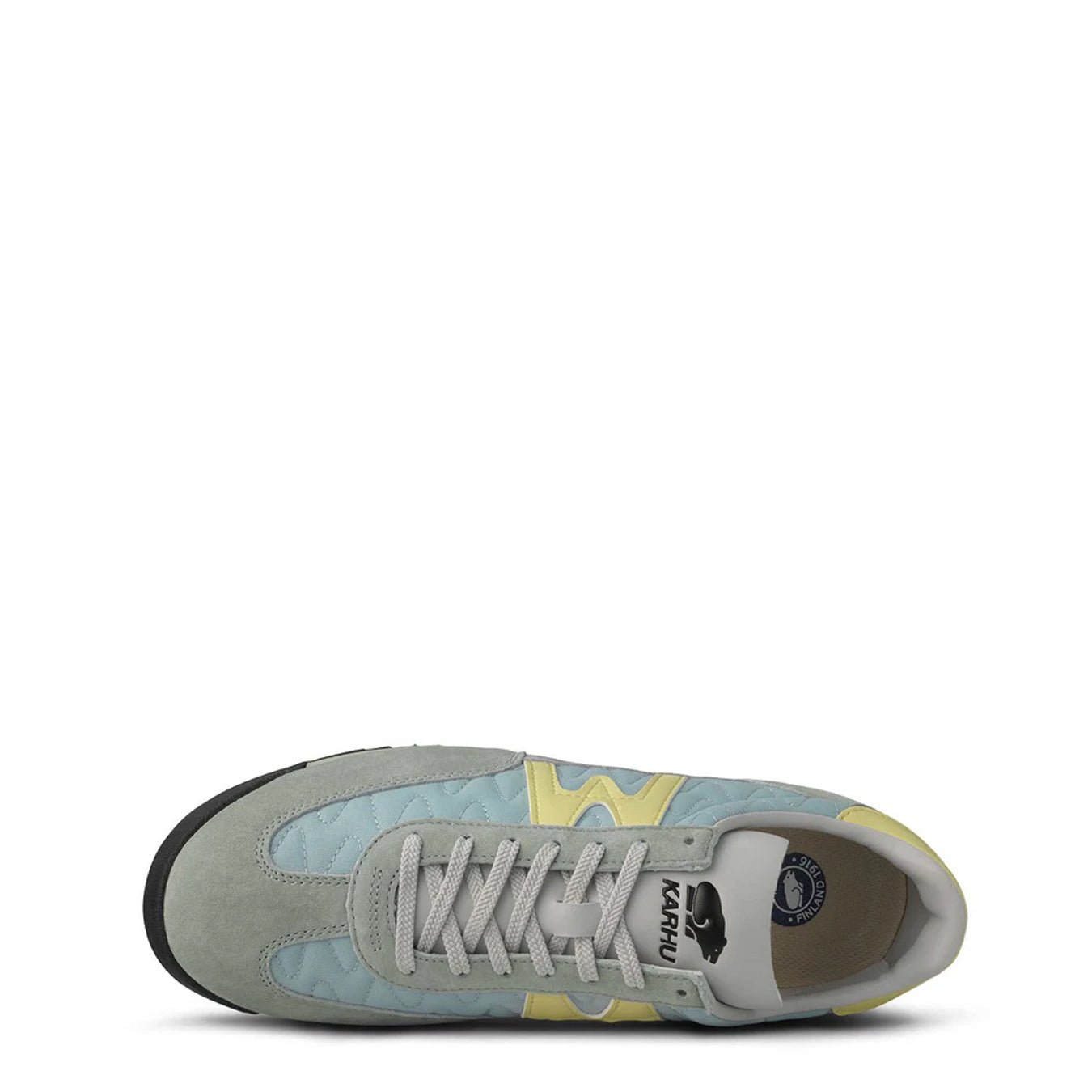 Karhu Womens Mestari Trainer Aqua Gray / Wax Yellow - pam pam 