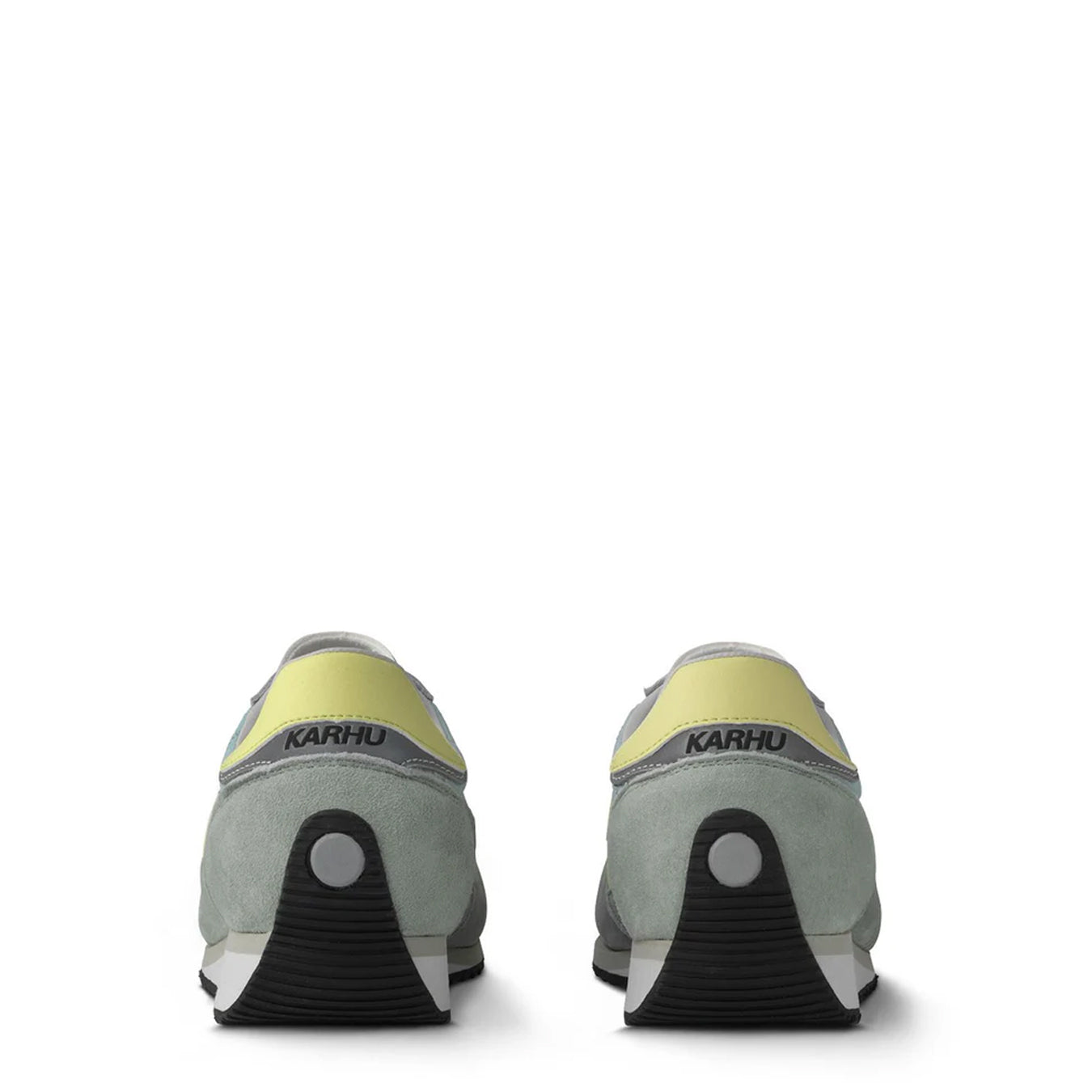 Karhu Womens Mestari Trainer Aqua Gray / Wax Yellow - pam pam 