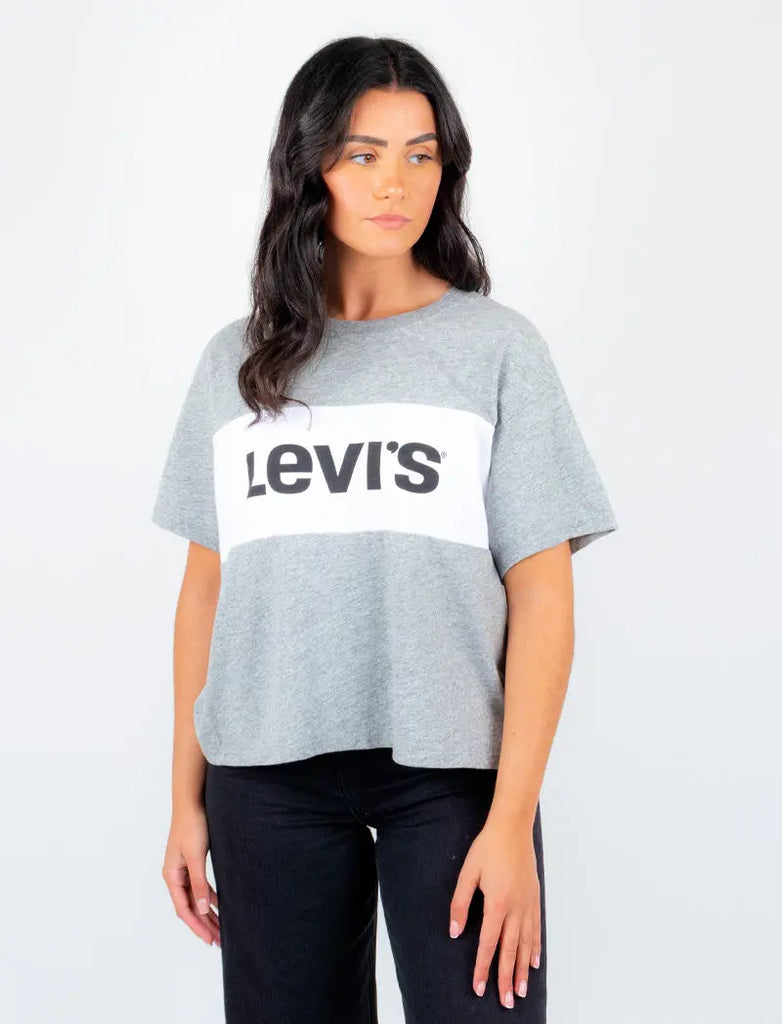 Levis Printed S/S T Shirt Grey / White Levis