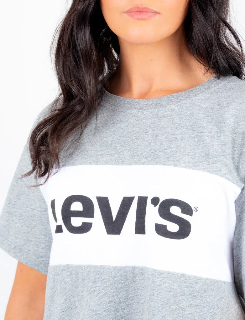 Levis Printed S/S T Shirt Grey / White Levis