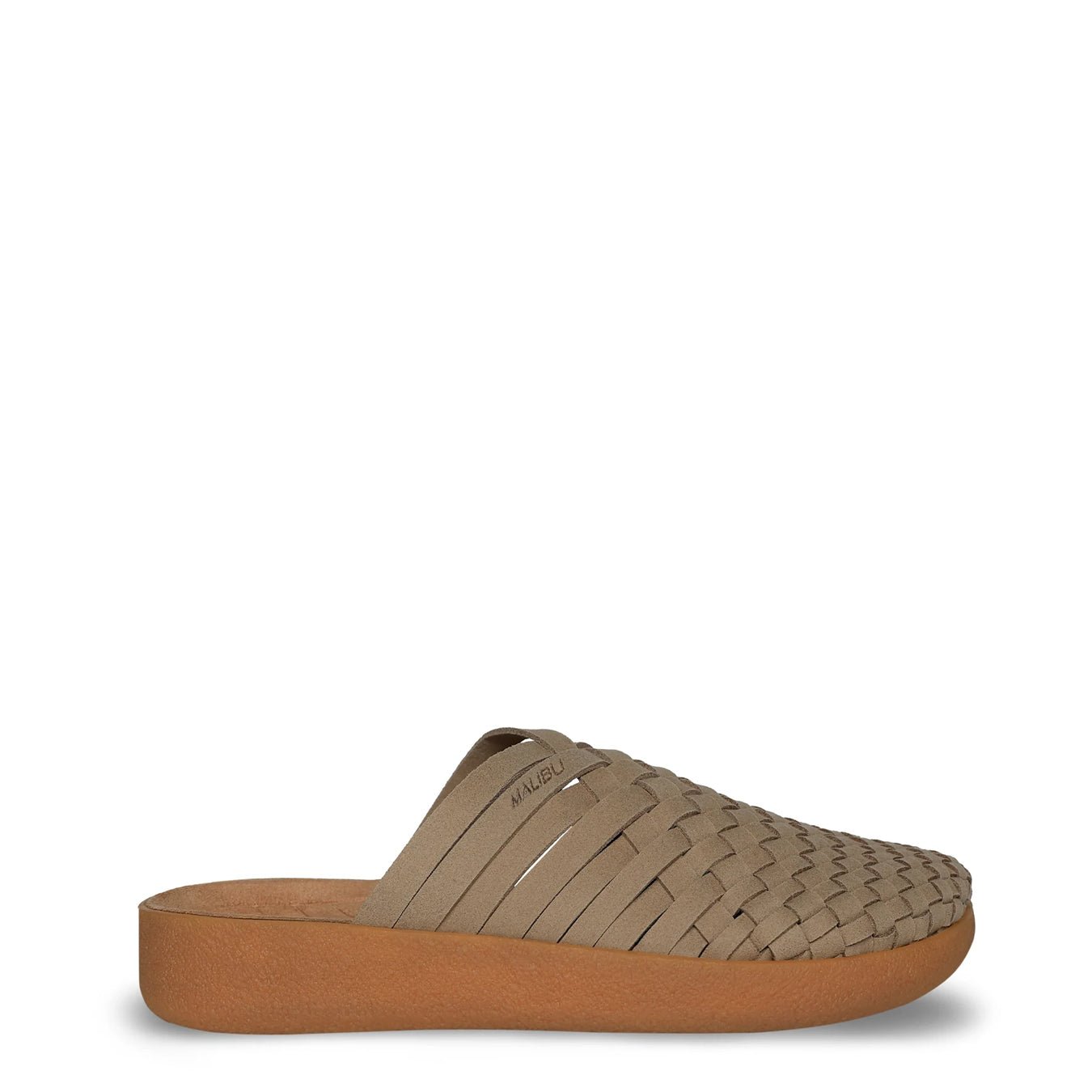 Malibu Womens Canyon Suede Vegan Leather Sandal Taupe / Tan