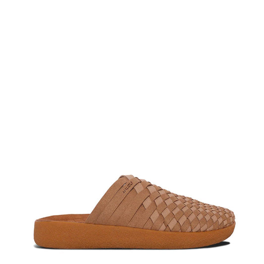 Malibu Womens Colony Two Tone Suede Vegan Leather Sandal Coyote / Beige / Tan