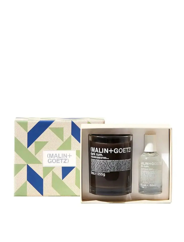 Malin + Goetz  Thats The Spirit Dark Rum Eau De Parfum and Candle Set
