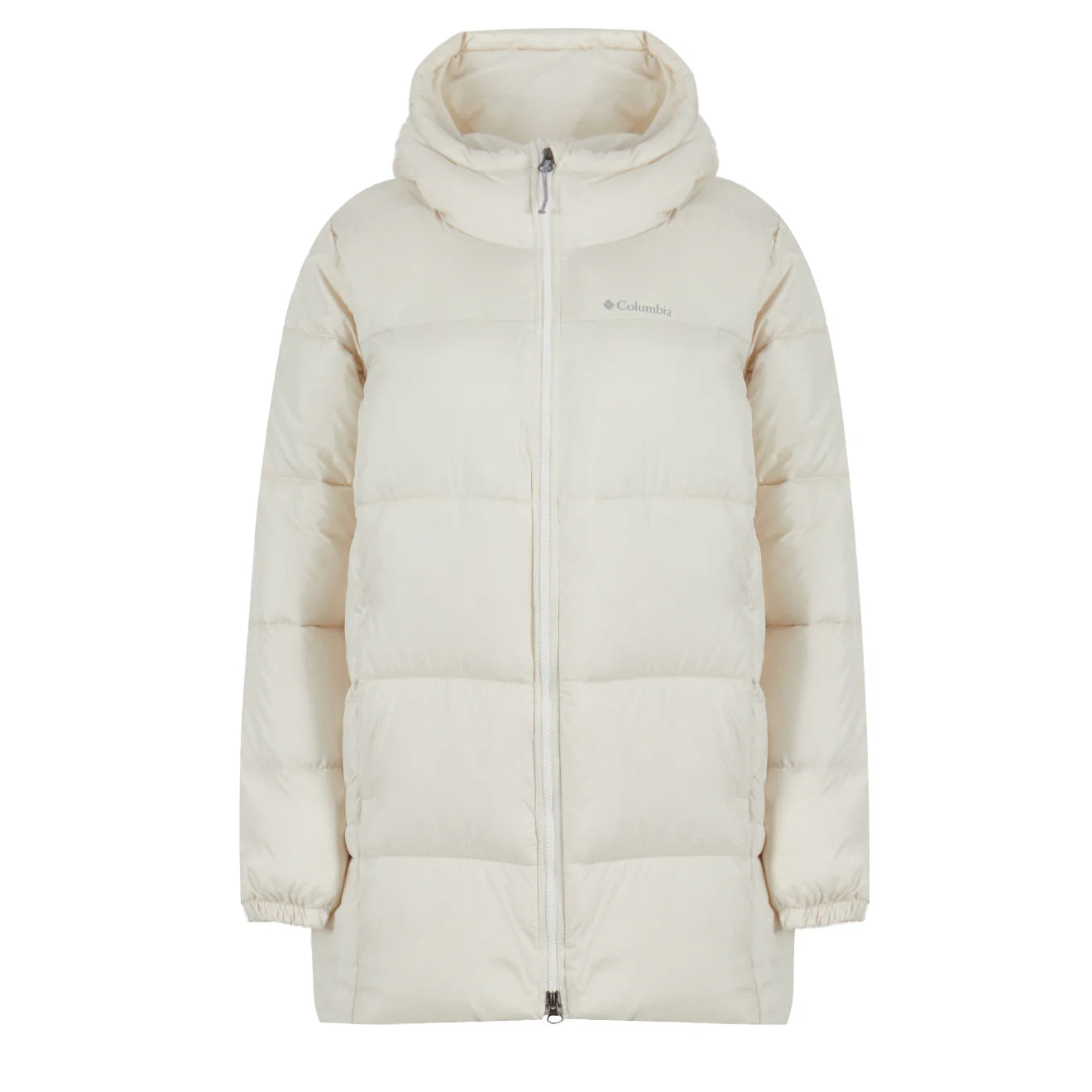 Columbia Womens Puffect Hooded Mid Puffer Jacket Chalk