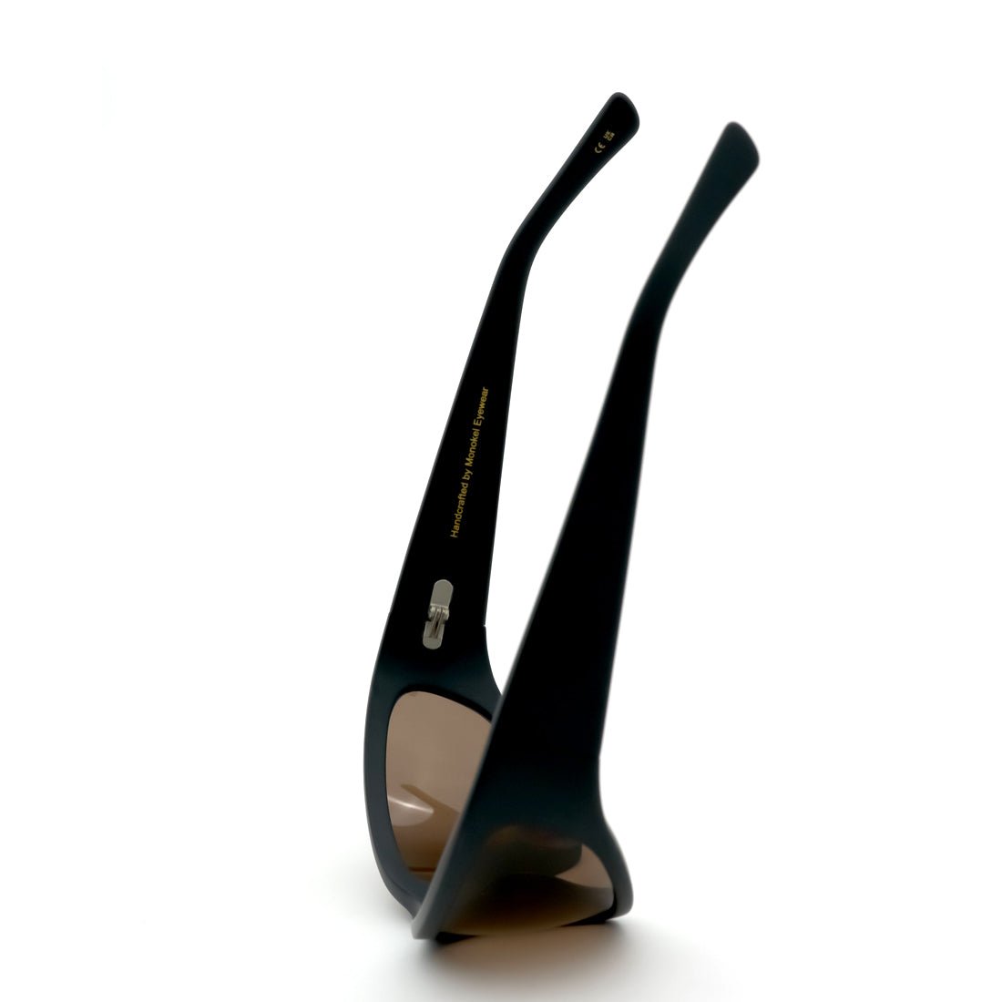 Monokel Eyewear Crow Sunglasses Matt Black / Brown Polarised Lens