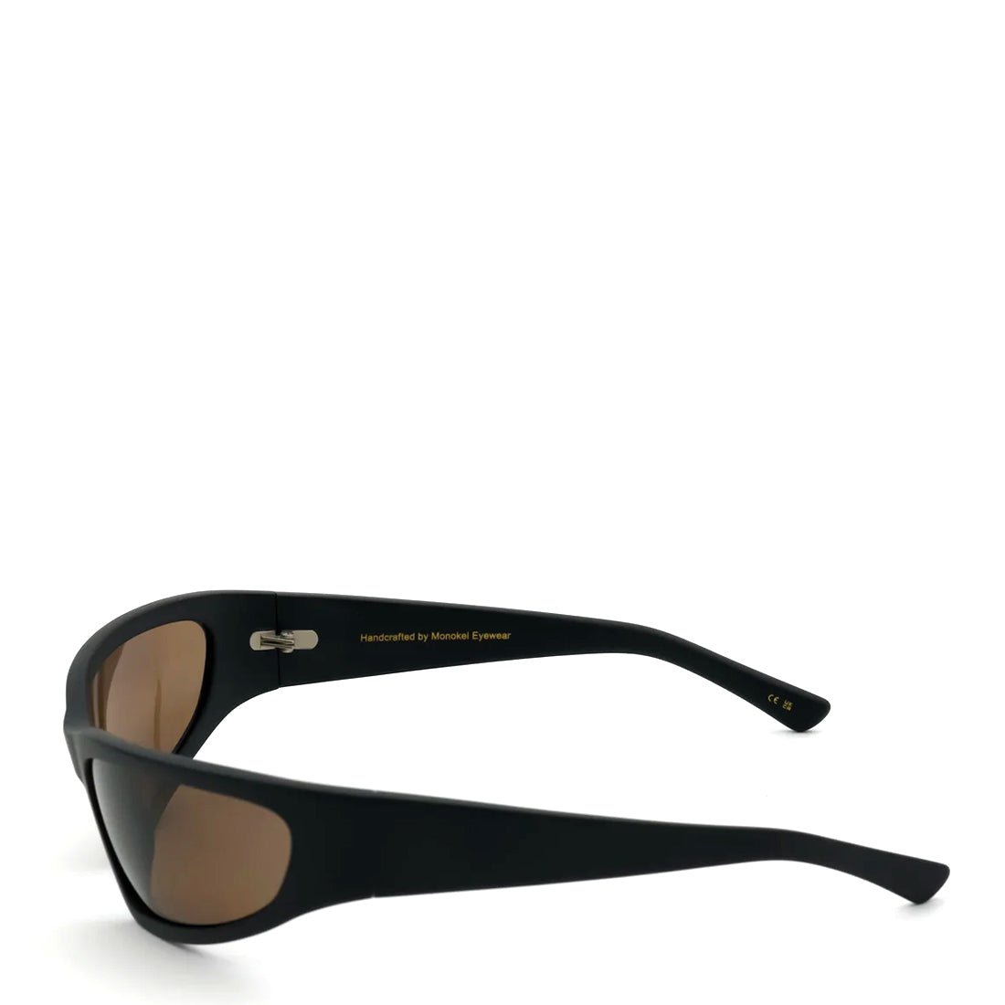Monokel Eyewear Crow Sunglasses Matt Black / Brown Polarised Lens