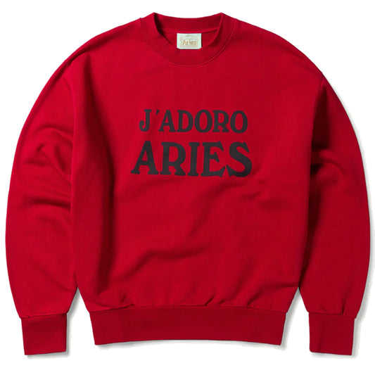 Aries Womens J'Adoro Aries Sweat Red