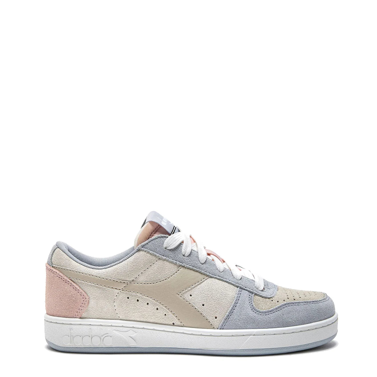 Diadora Magic Basket Low Suede Trainer Arctic Ice / Whisper White