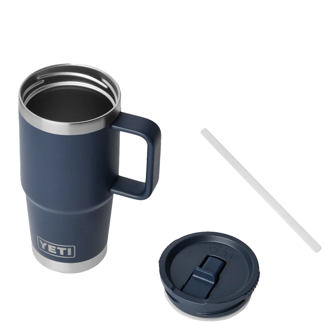YETI  Rambler 20 Oz Travel Straw Mug Navy