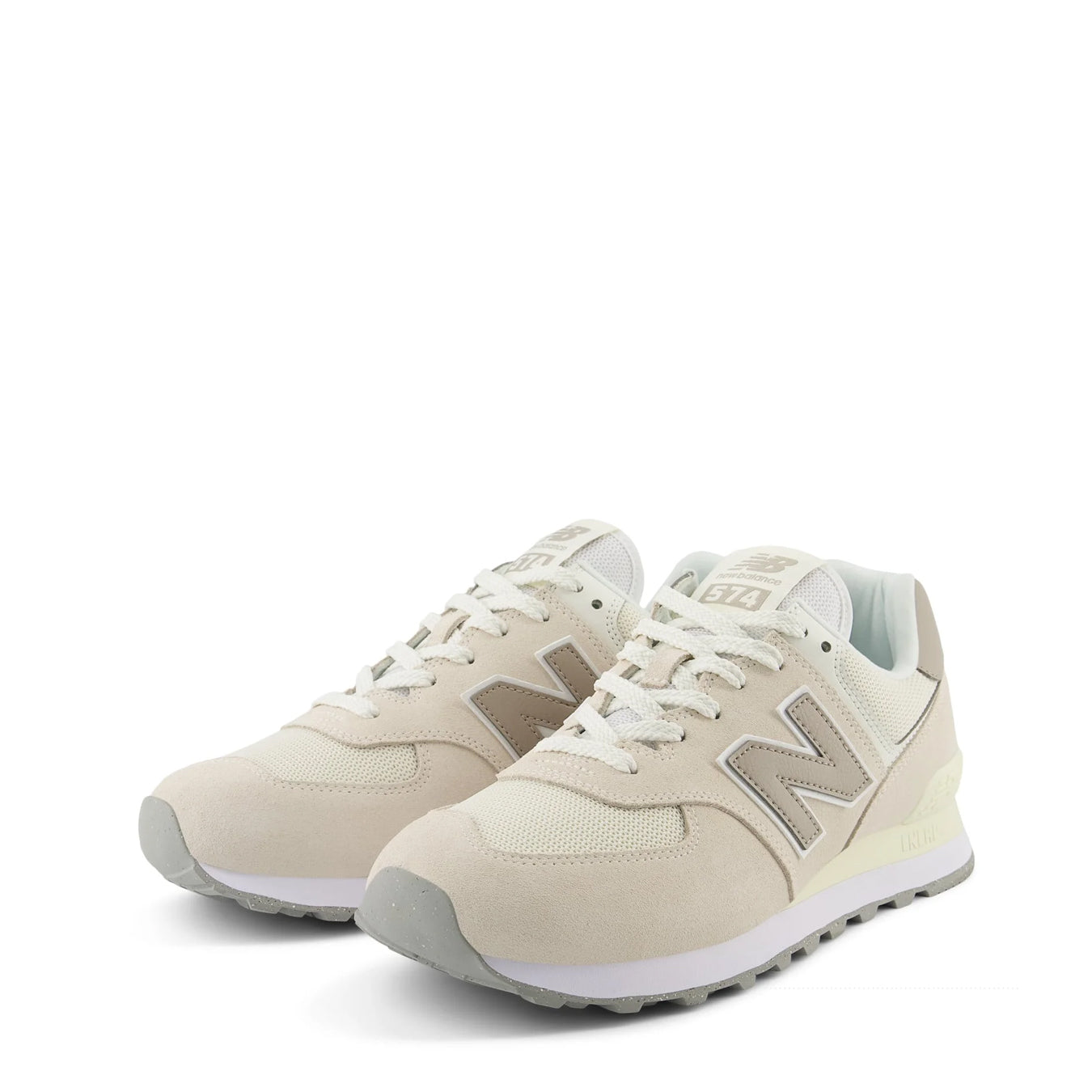 New Balance Womens 574 Trainers Linen / Light Mushroom