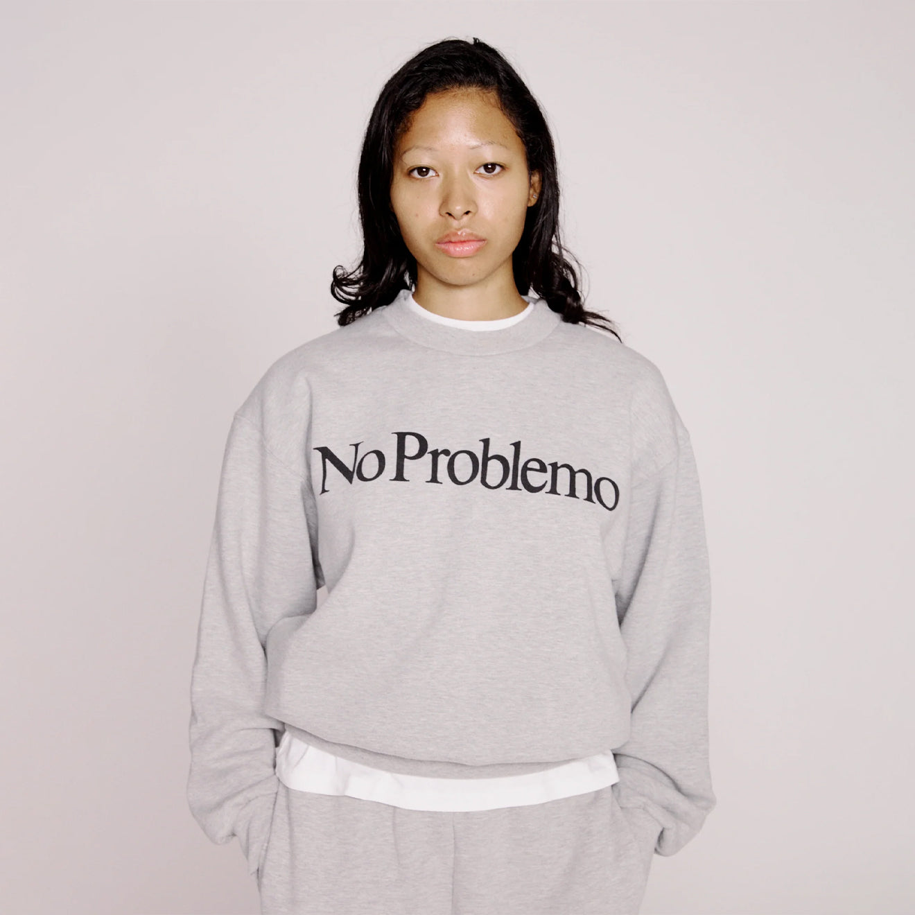 No Problemo Sweatshirt Grey Marl - pam pam 