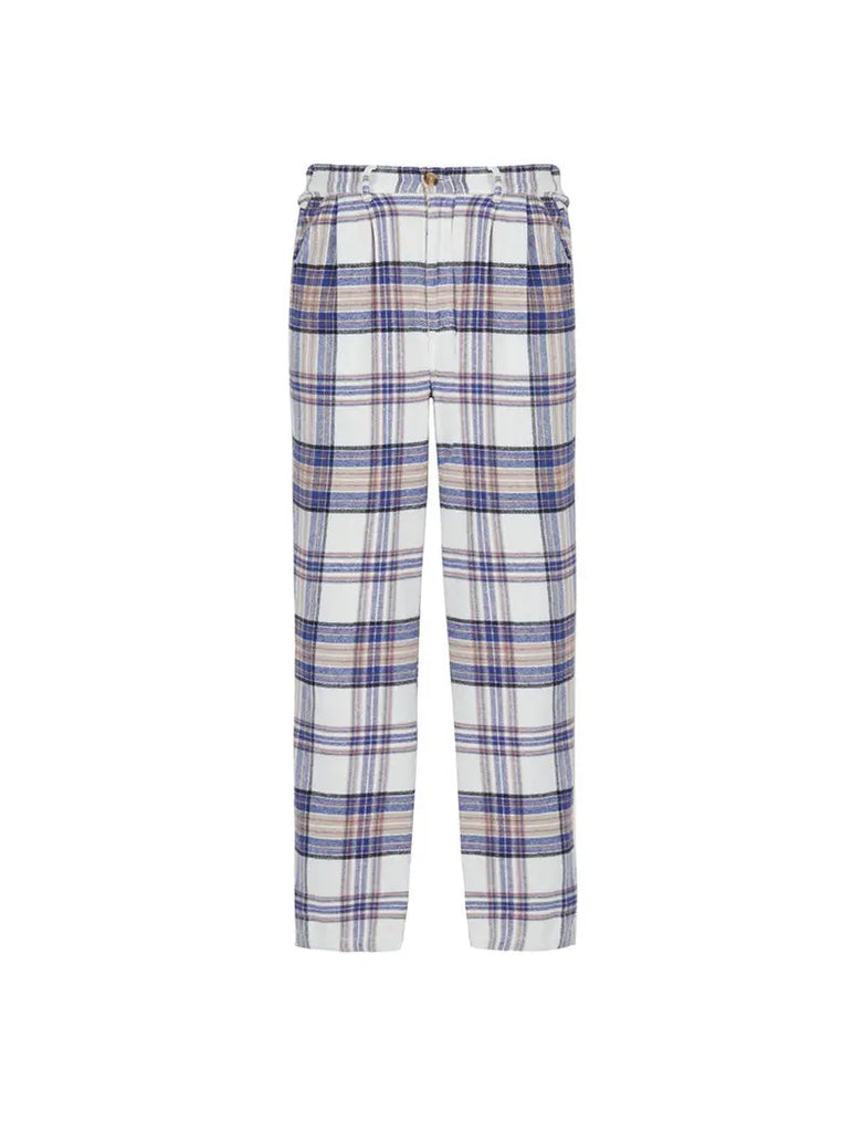 Obey Womens Max Plaid Pants Unbleached Multi