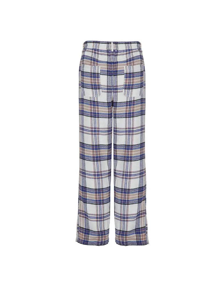 Obey Womens Max Plaid Pants Unbleached Multi