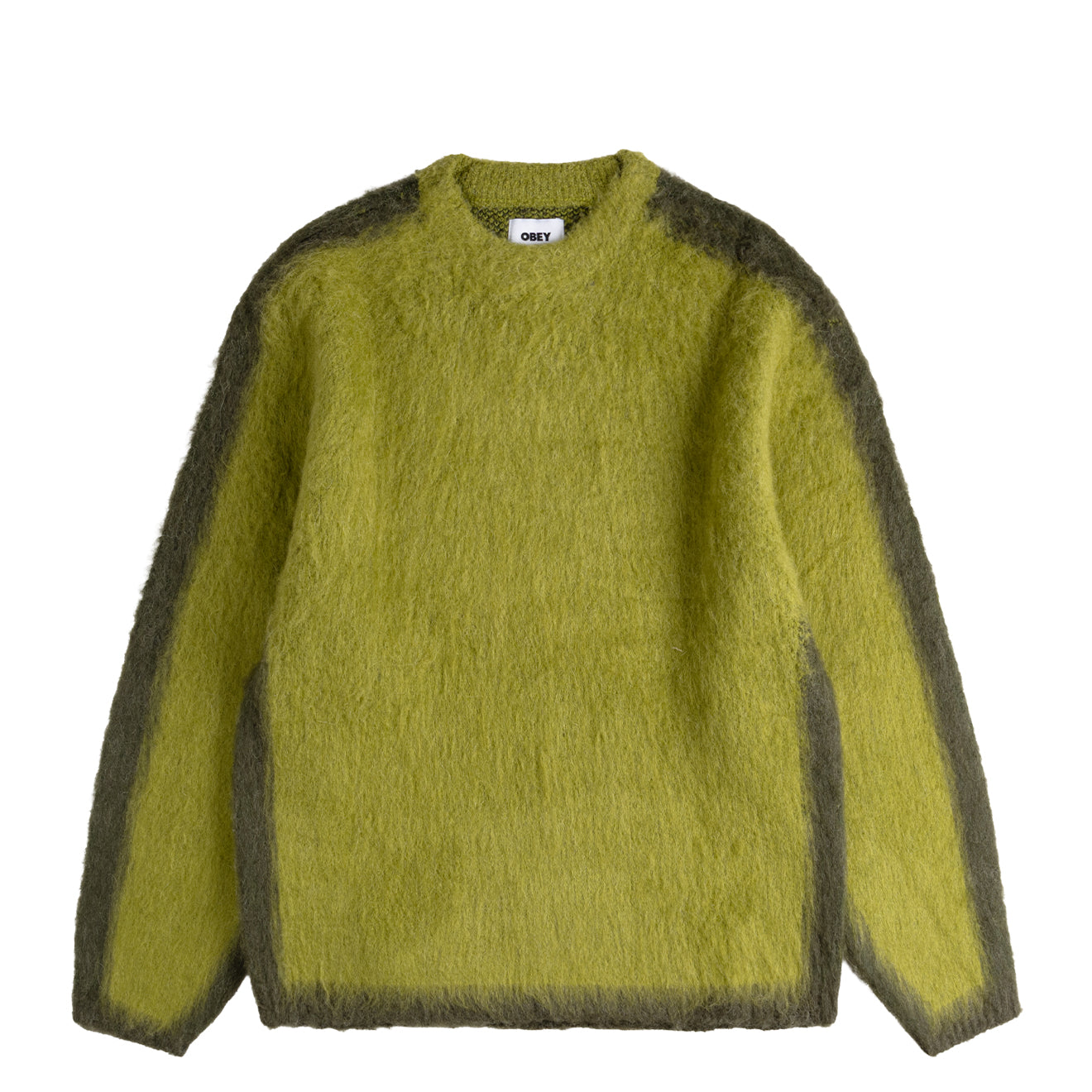 Obey Womens Aura Crew Sweater Lime