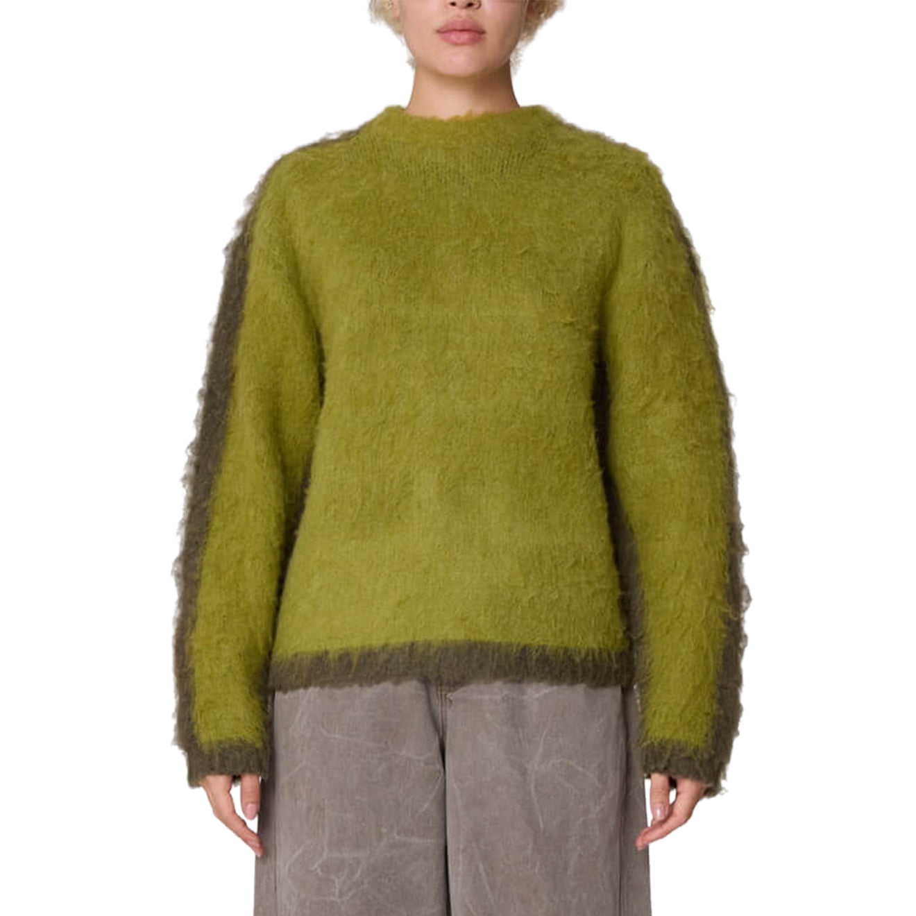 Obey Womens Aura Crew Sweater Lime