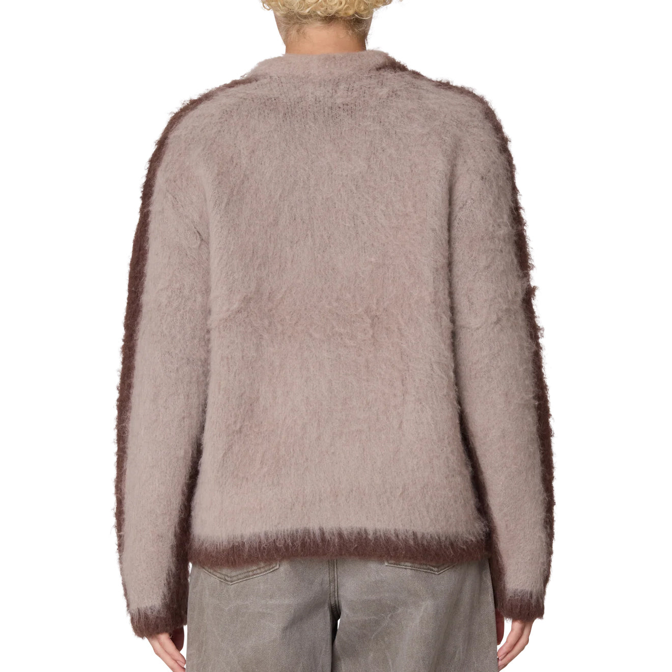 Obey Womens Aura Crew Sweater Taupe