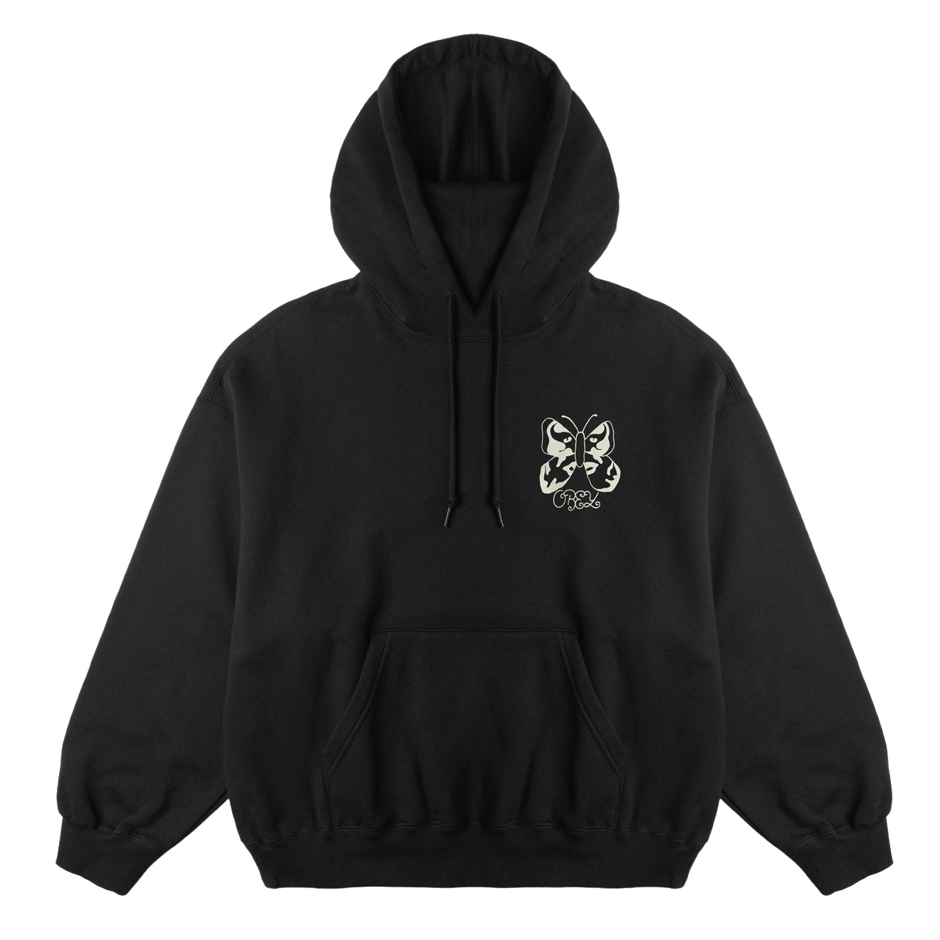 Obey Womens Butterfly Baggy Relaxed Hood Digital Black
