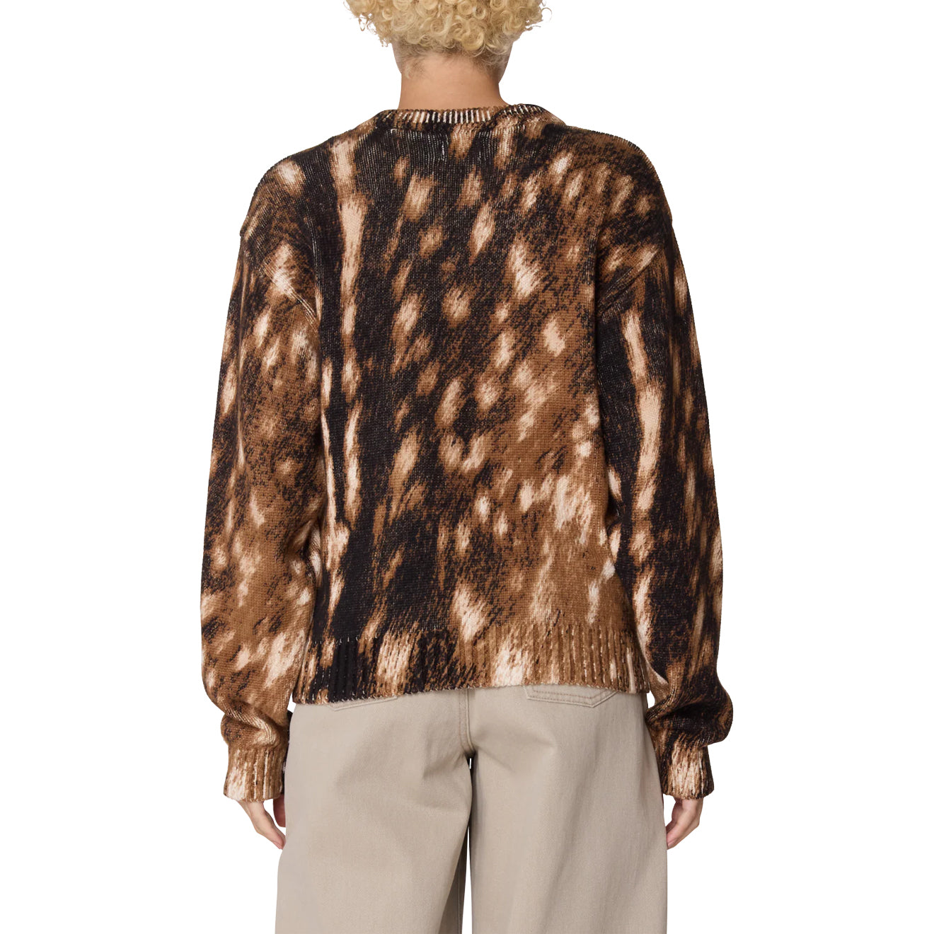 Obey Womens Fawn Crew Sweater Fawn Multi - pam pam 