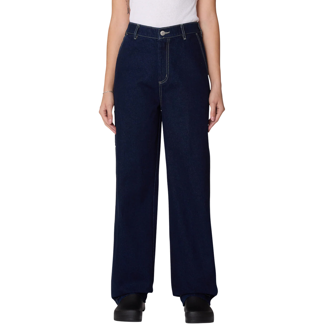 Obey Womens Fritz Carpenter Denim Rinse Indigo - pam pam 