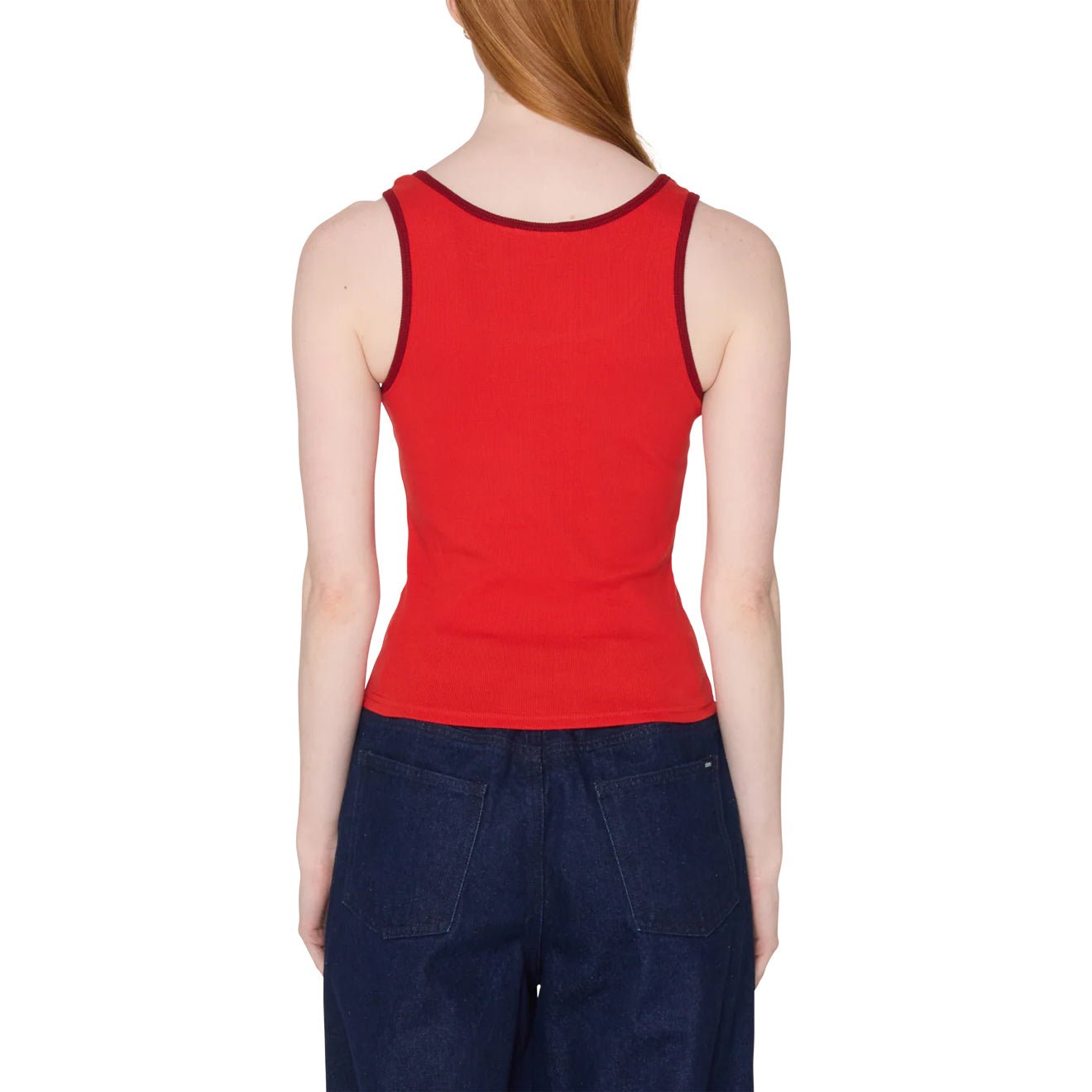 Obey Womens Loren Rib Tank Red