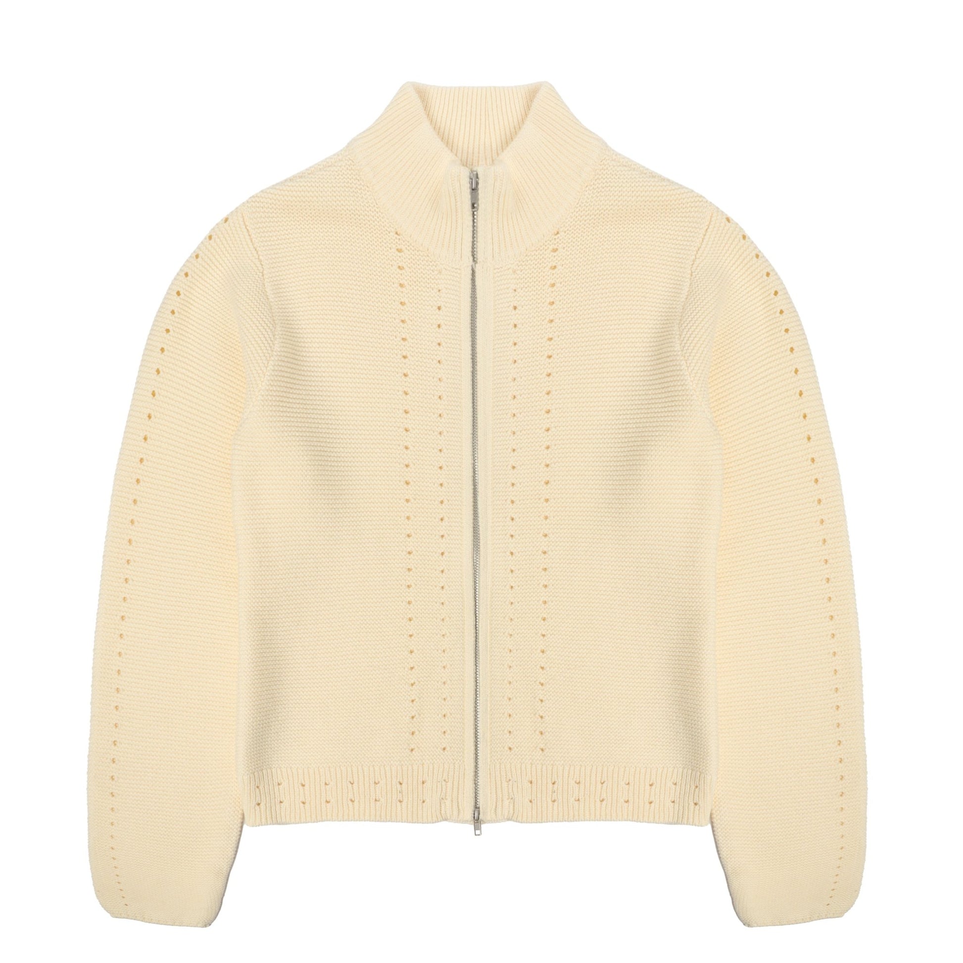 Obey Womens Meredith Mock Zip Sweater Bone