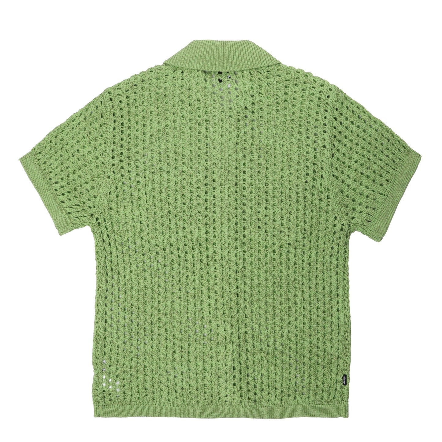 Obey Womens Milly Open Knit Sweater Light Green Multi