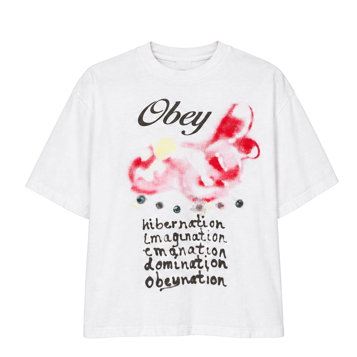 Obey Womens Nation T-Shirt Chalk White
