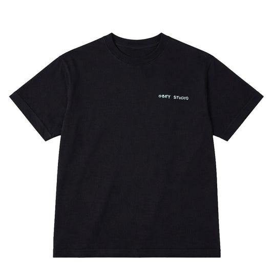Obey Womens Obey Freedom For All Michelle S/S T-Shirt Digital Black