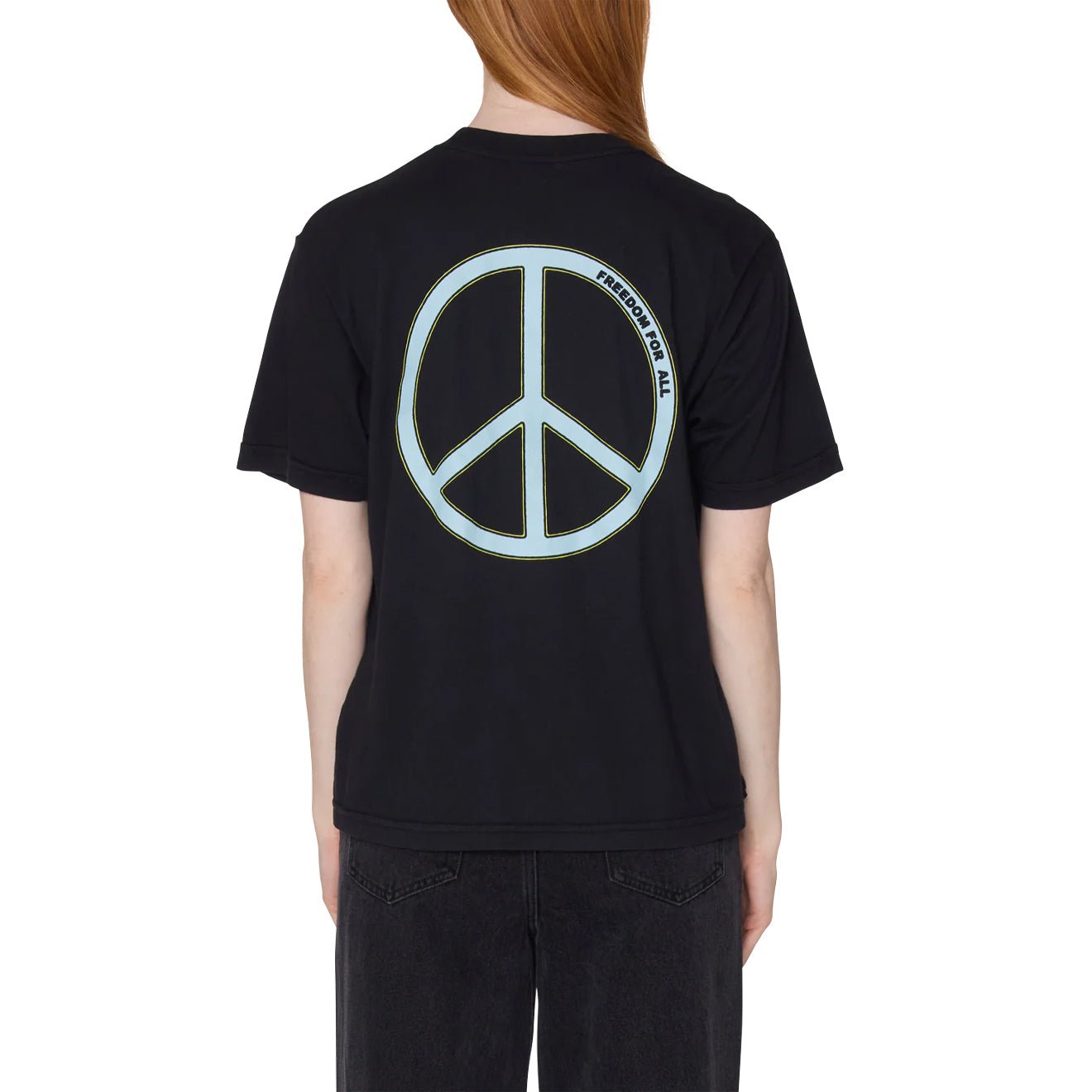 Obey Womens Obey Freedom For All Michelle S/S T-Shirt Digital Black