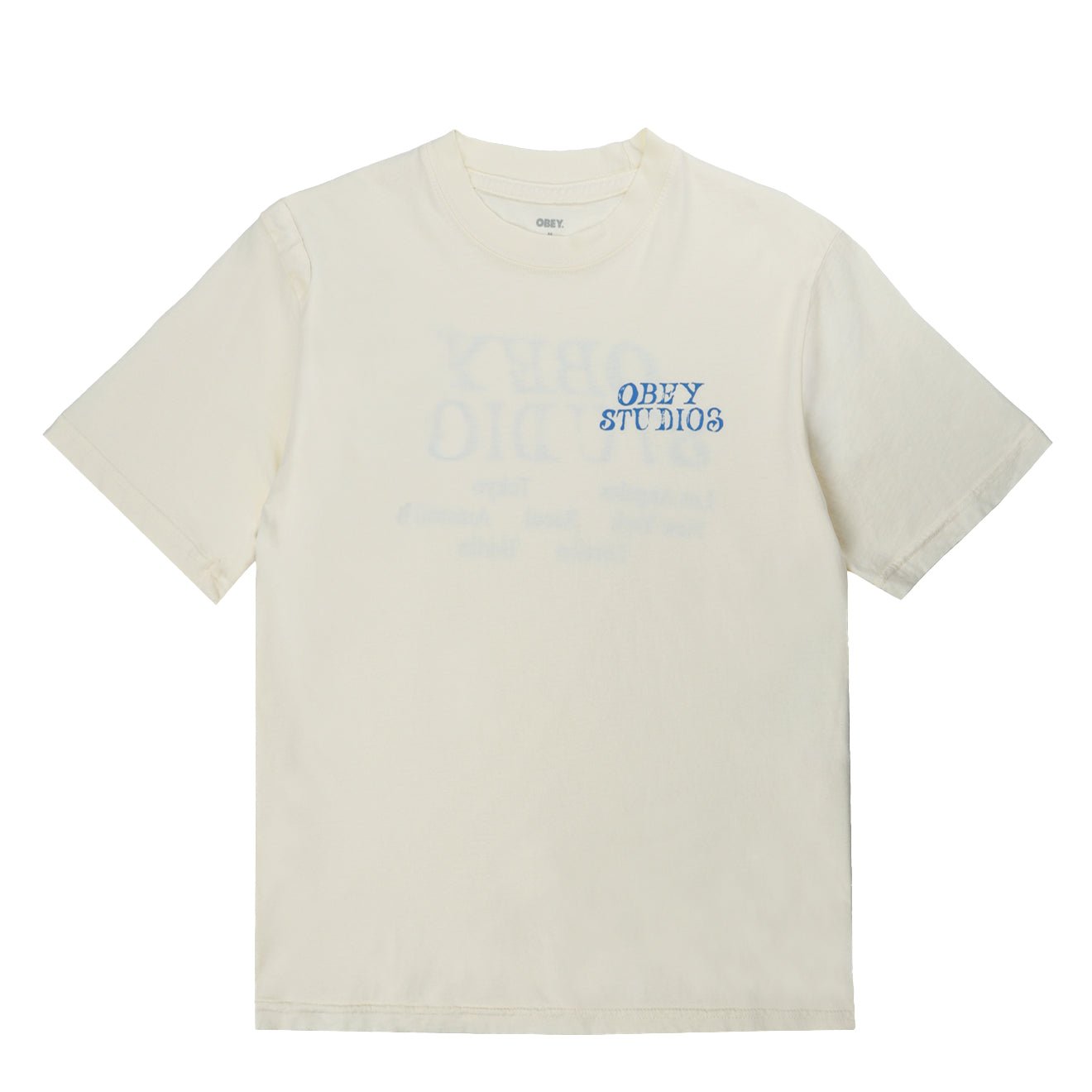 Obey Womens Obey Studio Stamp S/S T-Shirt Unbleached
