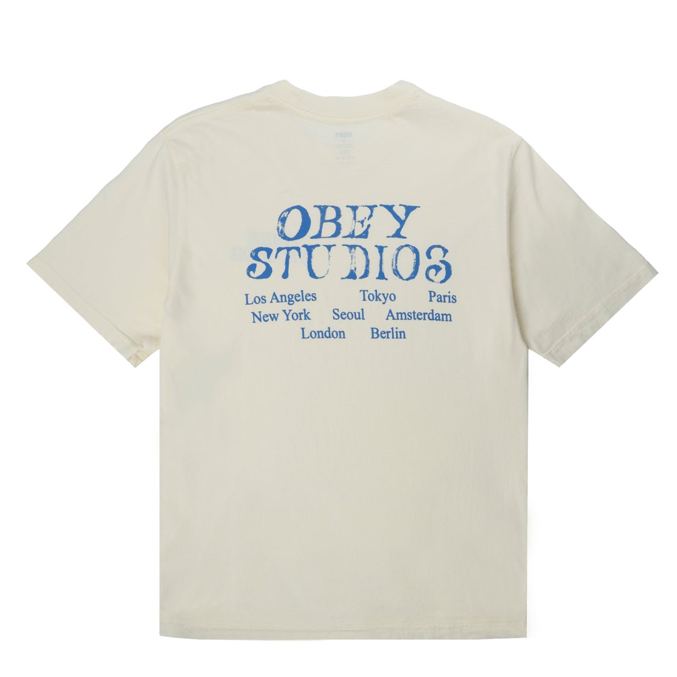 Obey Womens Obey Studio Stamp S/S T-Shirt Unbleached