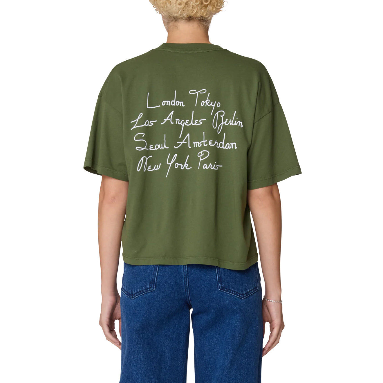 Obey Womens Scripty Cities Bronze Green - pam pam 