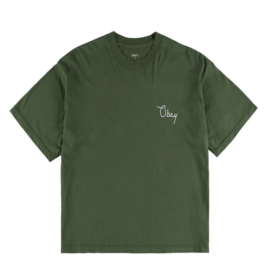 Obey Womens Scripty Cities Bronze Green - pam pam