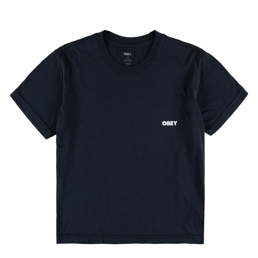 Obey Womens Visual Studios Tee Black - pam pam