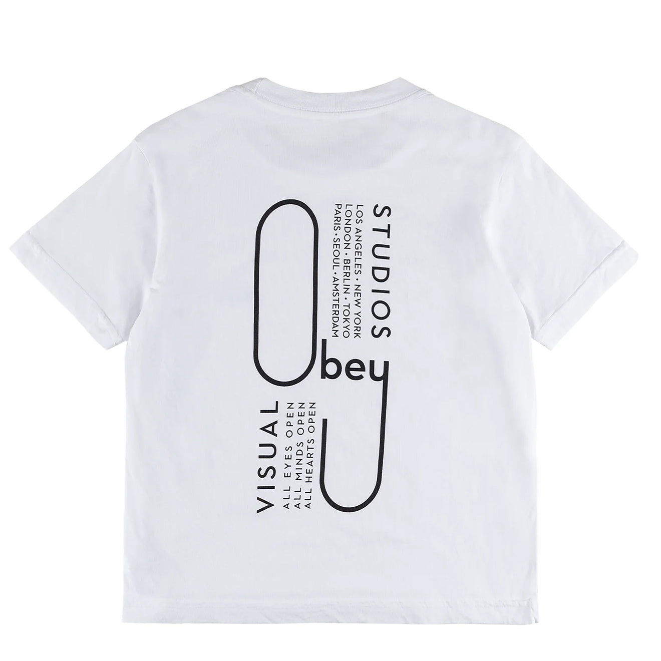 Obey Womens Visual Studios Tee White - pam pam 