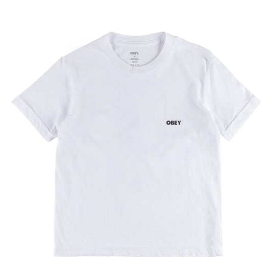 Obey Womens Visual Studios Tee White - pam pam