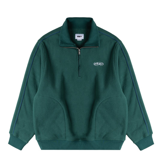 Obey Womens Watts Zip Mock Neck Forest