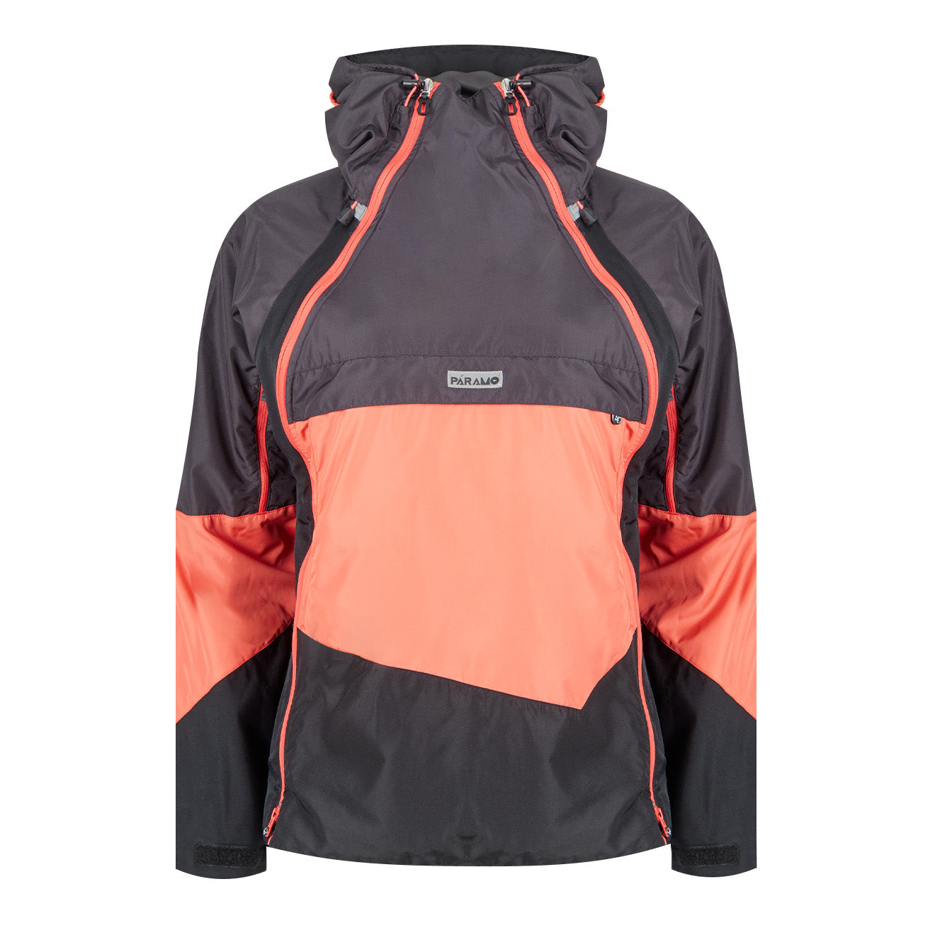 Paramo Womens Velez Evolution Hybrid Smock Hot Coral Steel Black