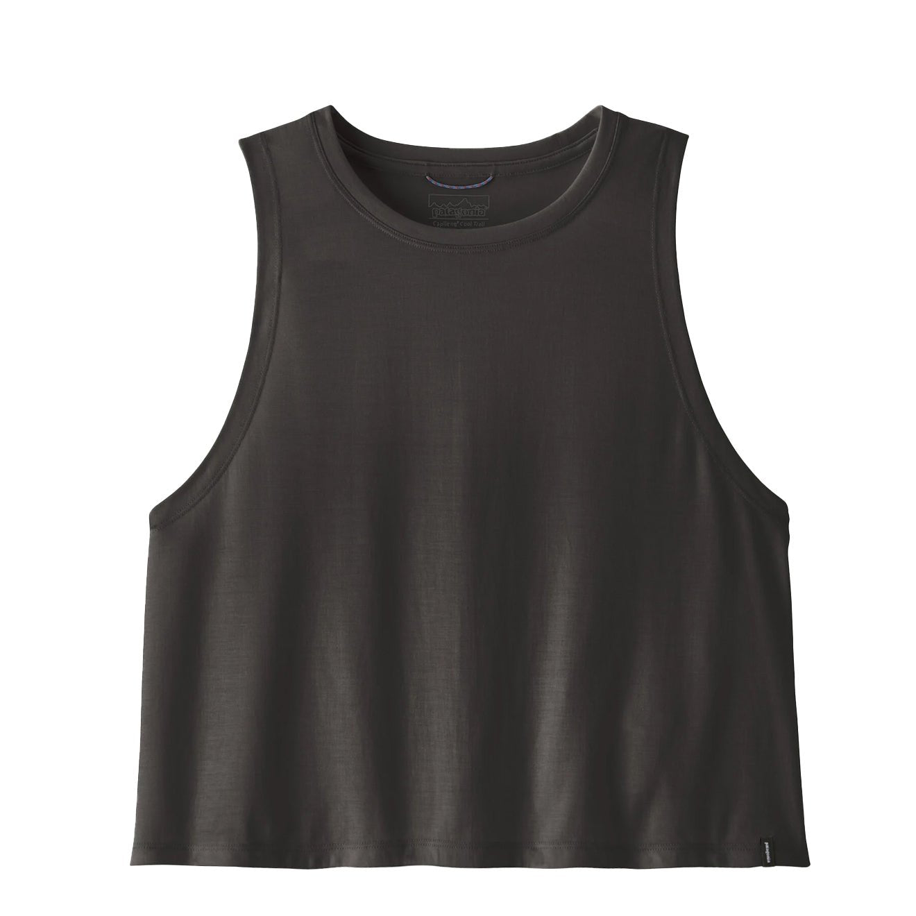 Patagonia Womens Cap Cool Trail Cropped Tank Ink Black