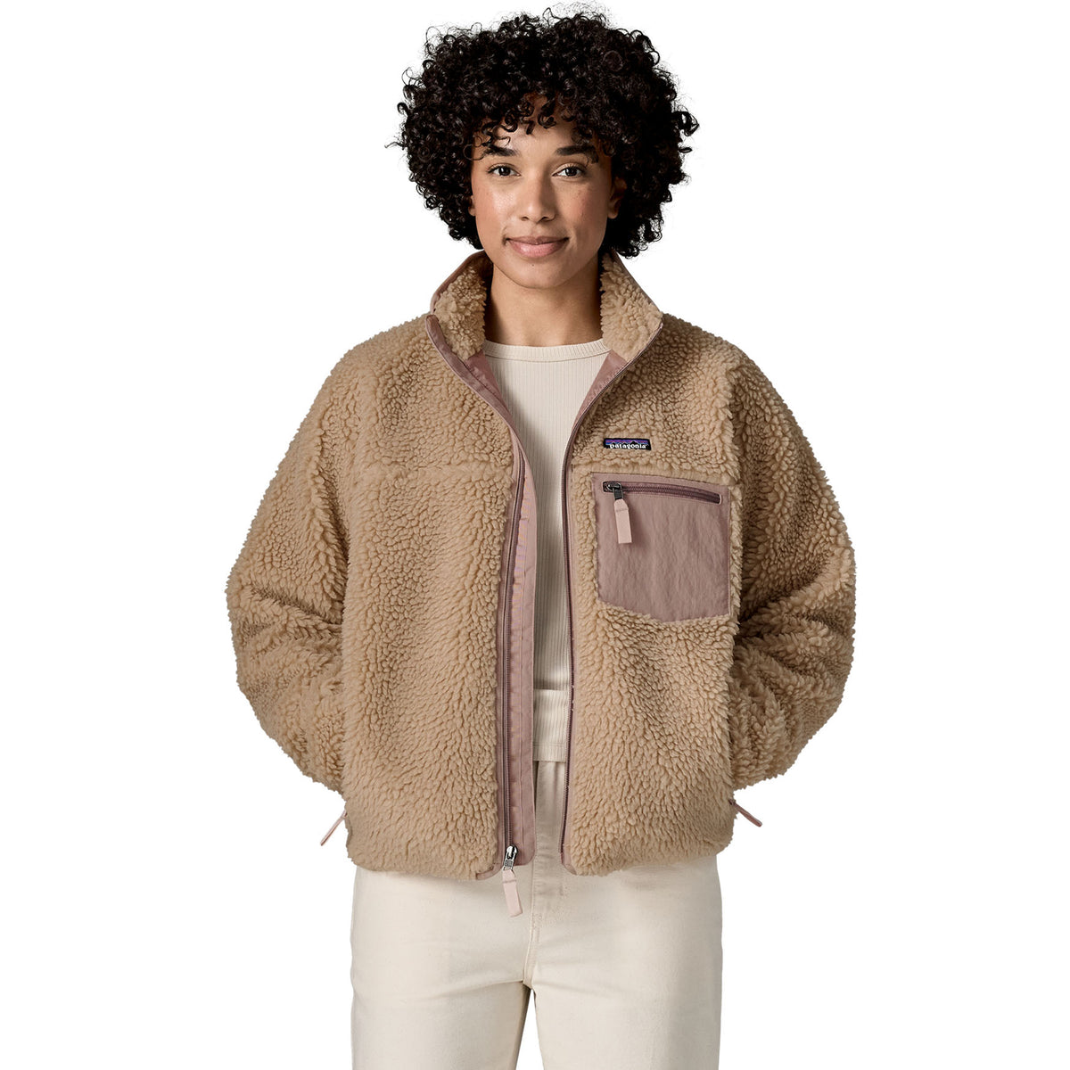 Patagonia Womens Classic Retro-X Fleece Jacket Oar Tan