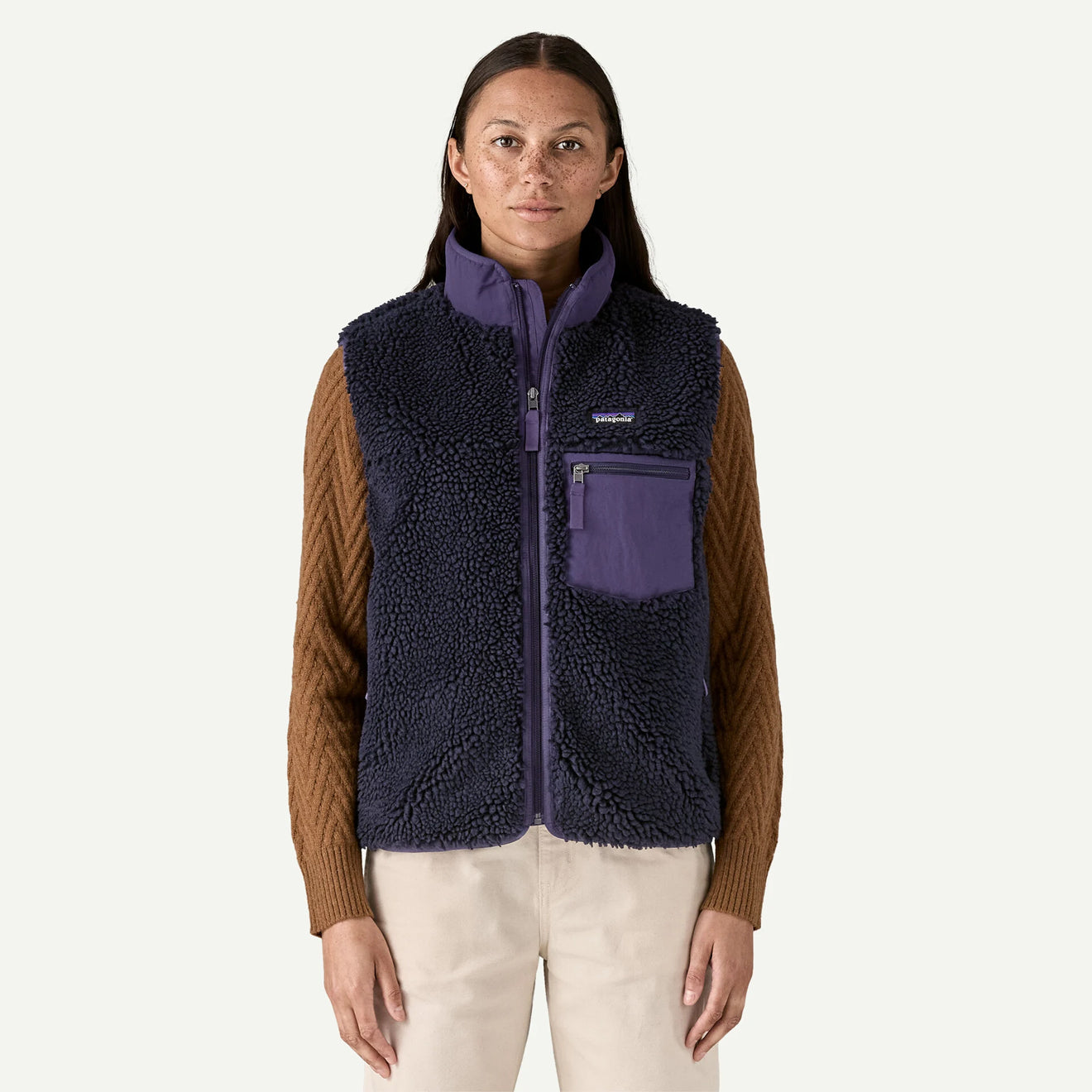 Patagonia Womens Classic Retro-X Fleece Vest Sunken Blue