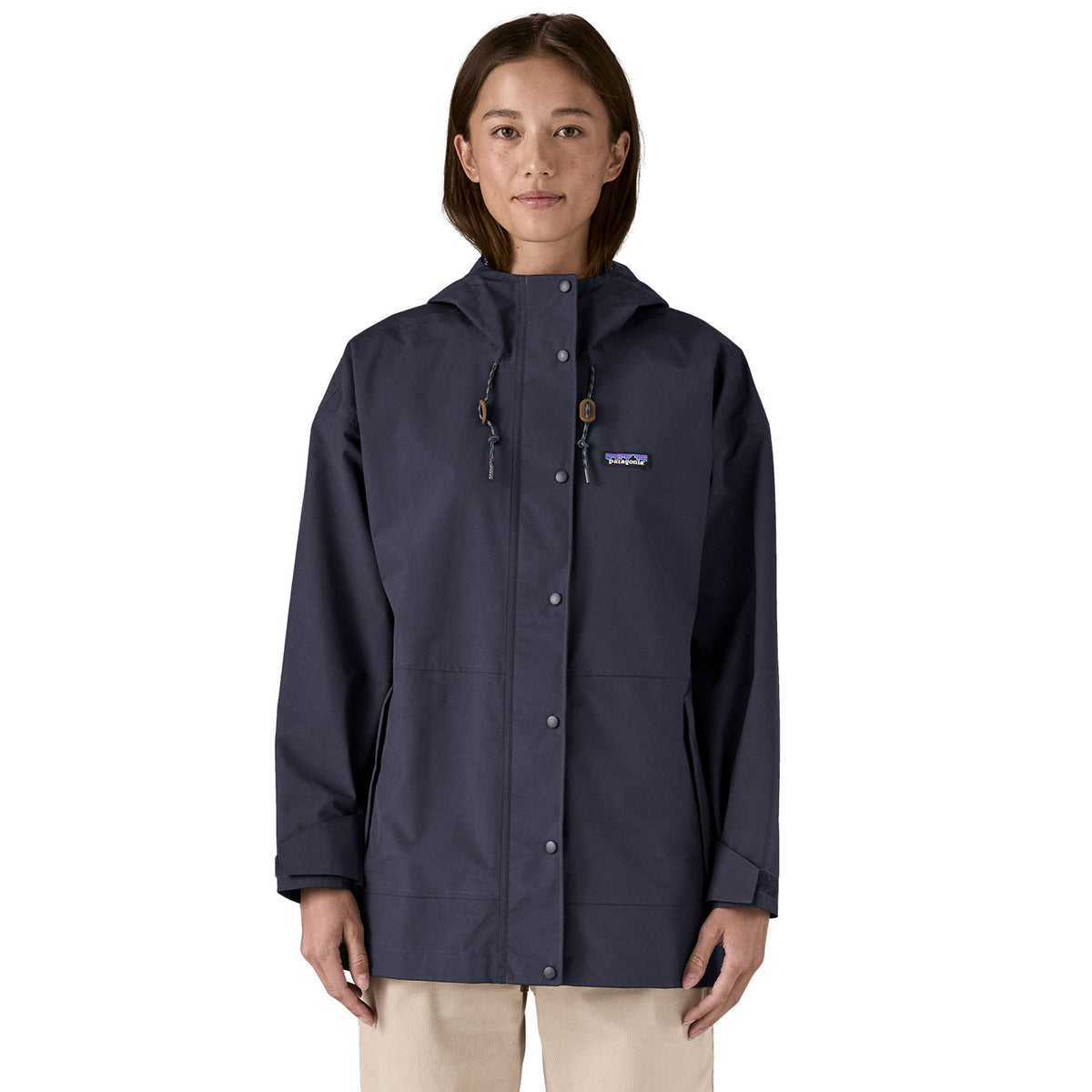 Patagonia Womens Outdoor Everyday Rain Jacket Sunken Blue