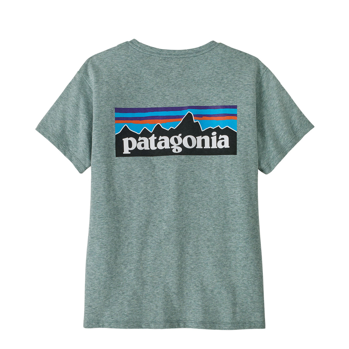 Patagonia Womens P-6 Logo Responsibili-Tee Blue Sage
