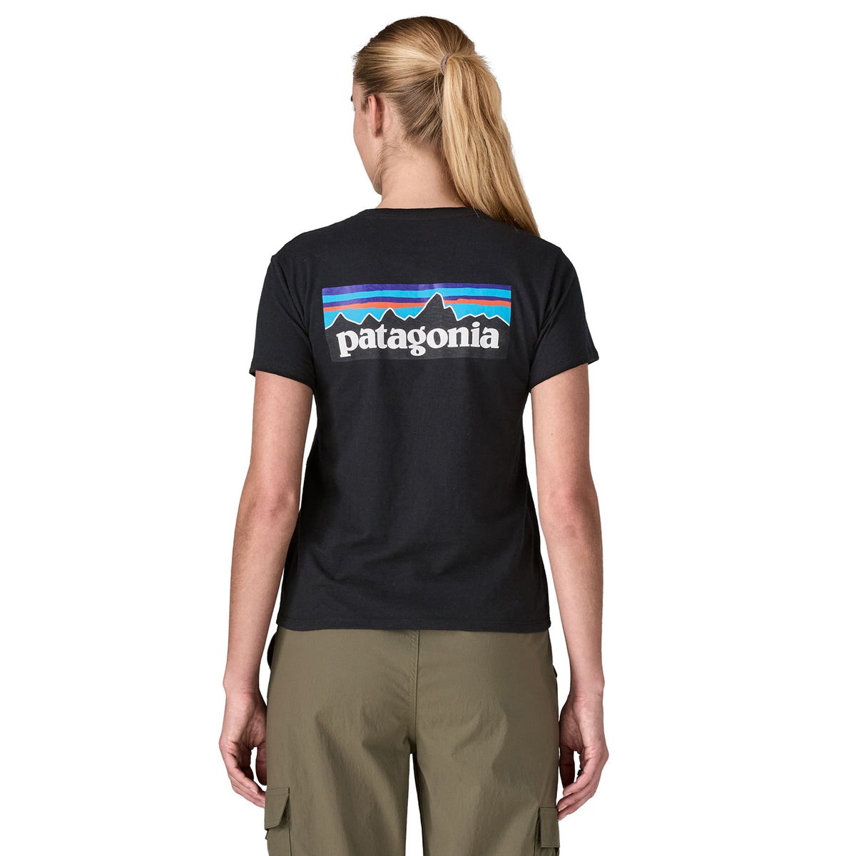 Patagonia Womens P-6 Logo Responsibili-Tee Blue Sage