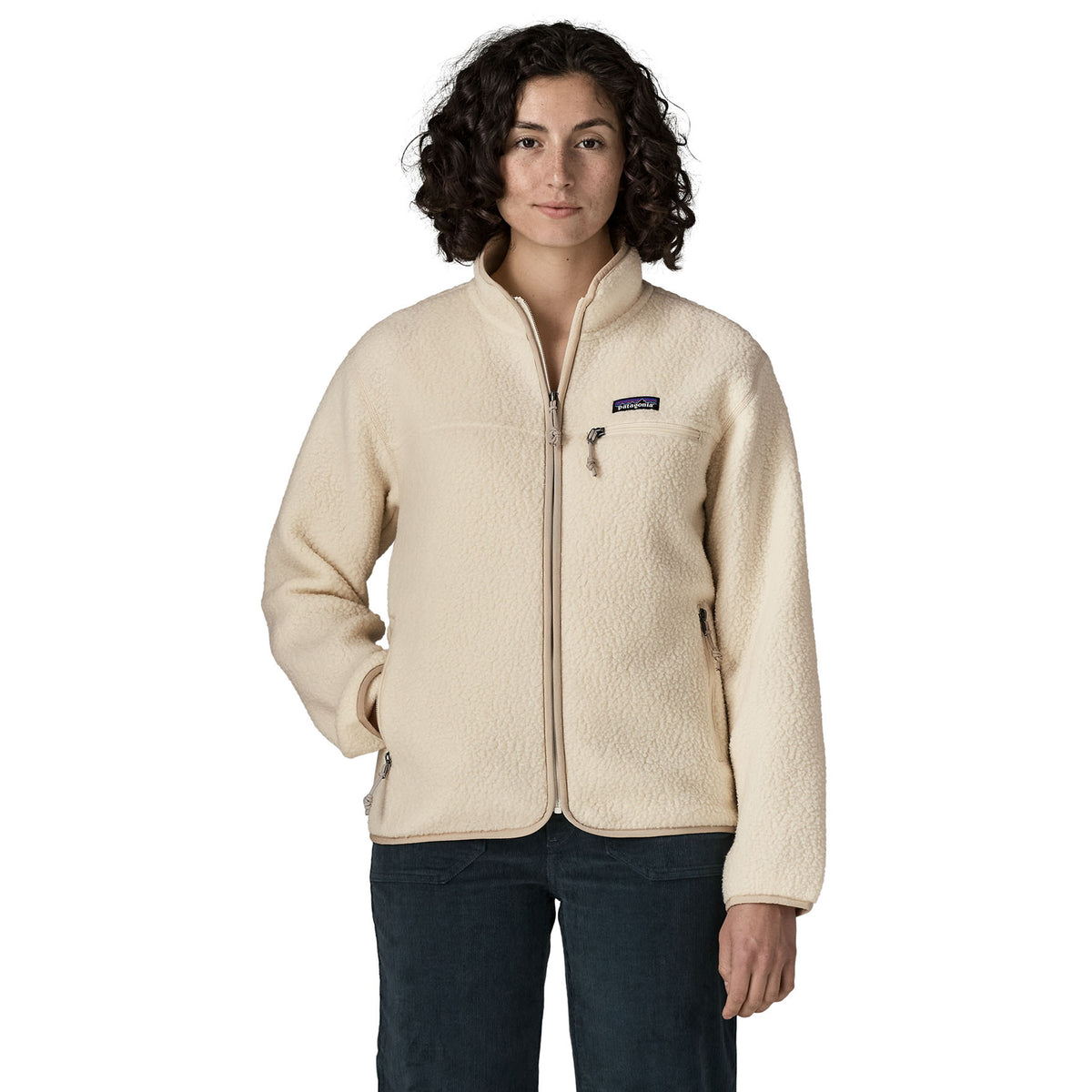 Patagonia Womens Retro Pile Fleece Jacket Natural