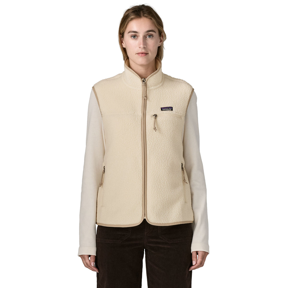 Patagonia Womens Retro Pile Fleece Vest Natural